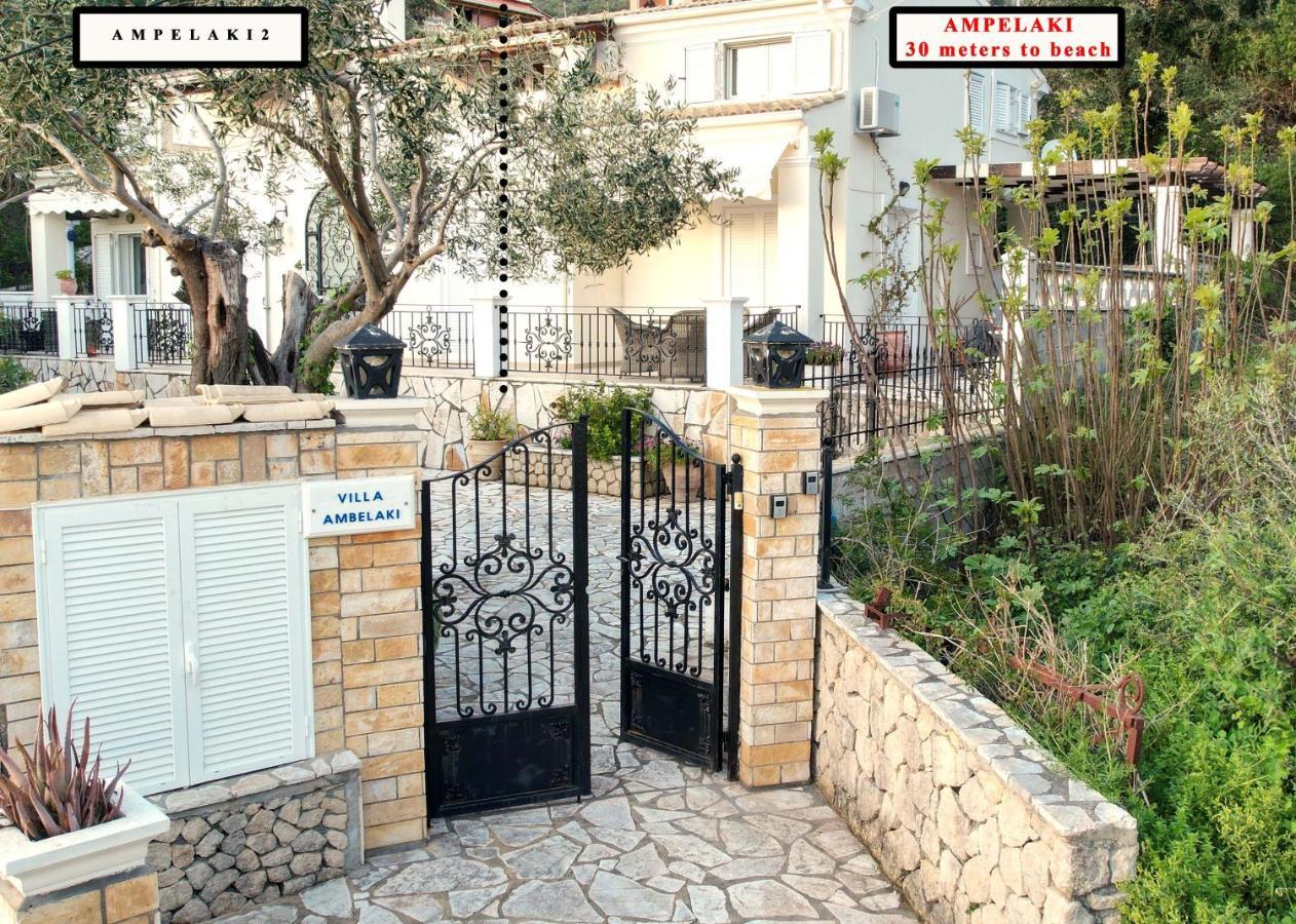 Villa Ampelaki "30 Meters To Beach" Палеокастрица Экстерьер фото